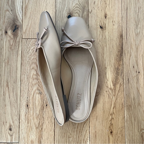 SCHUTZ Women's Beige Bow Flats - Picture 3 of 5